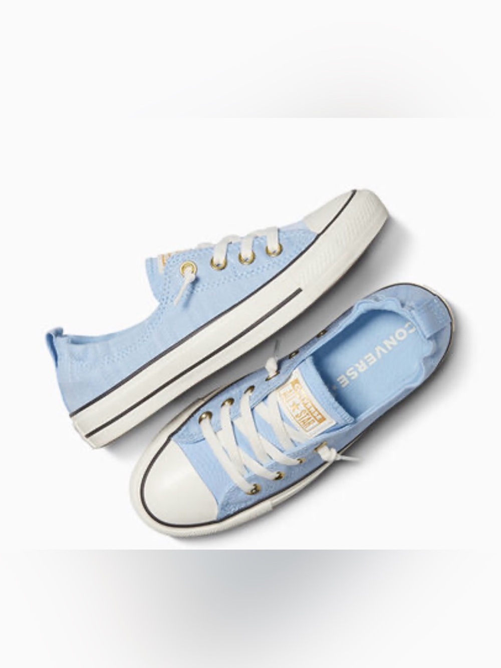 Converse Light Blue Low-Top Canvas Sneakers